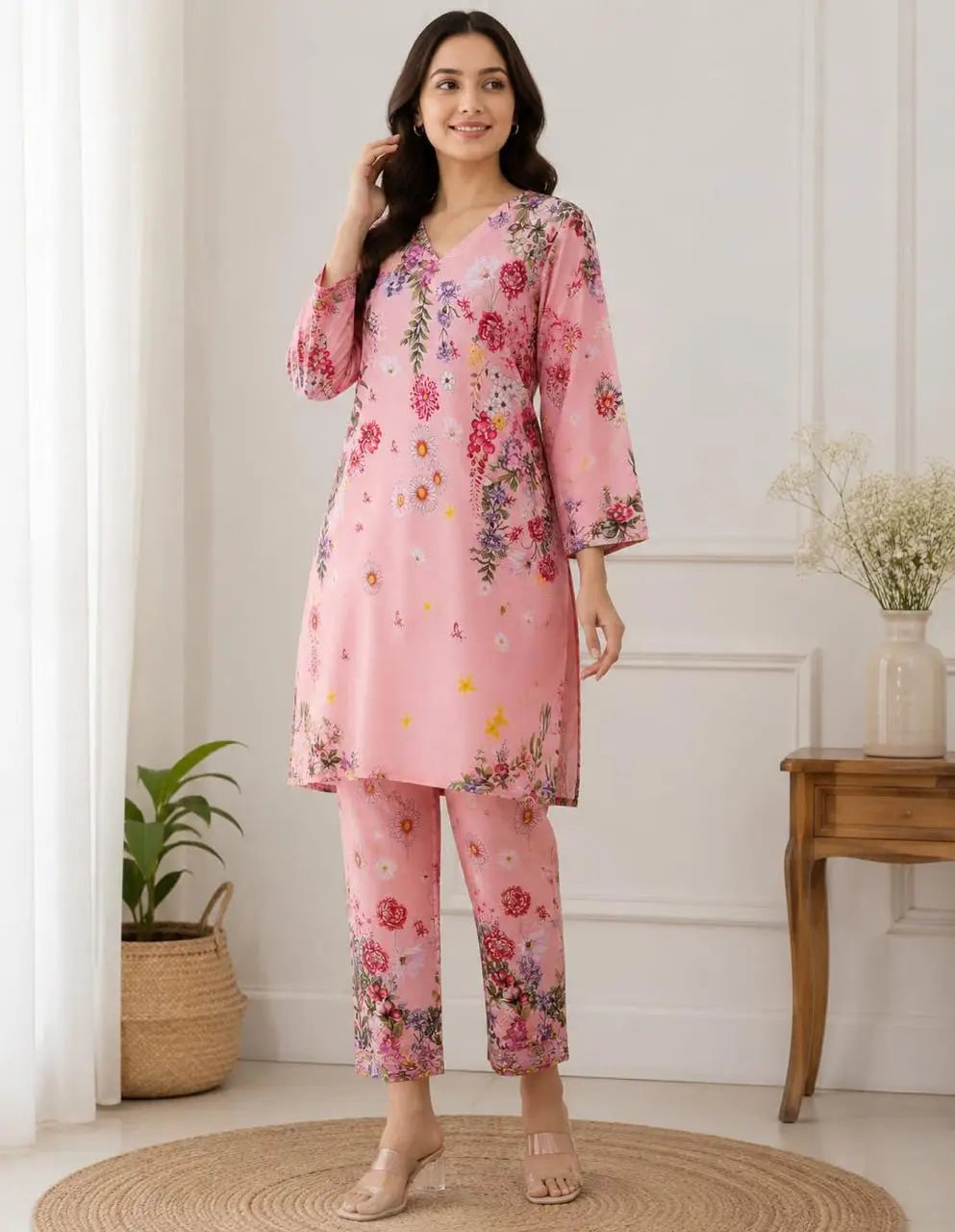 Women's Digital Printed Doria Lawn Cord Set 2PC | Soft Doria Lawn Summer Dress | Casual Printed Co-Ord Set | Stylish Ladies Outfit | Ready to Wear
