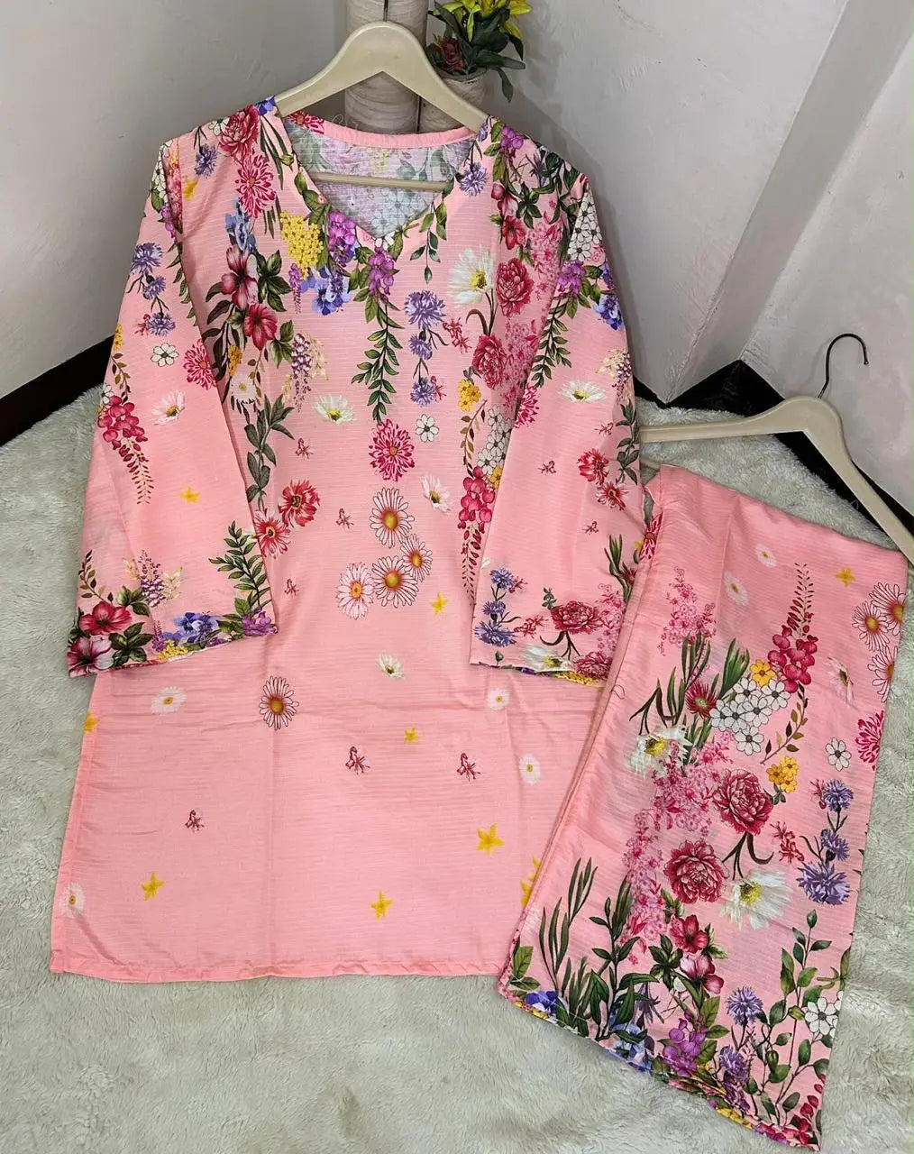 Women's Digital Printed Doria Lawn Cord Set 2PC | Soft Doria Lawn Summer Dress | Casual Printed Co-Ord Set | Stylish Ladies Outfit | Ready to Wear