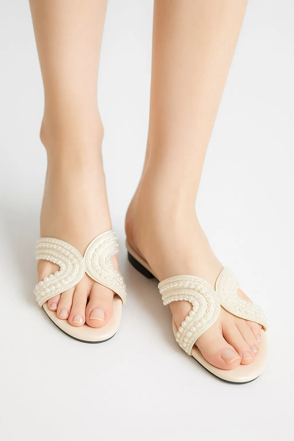ZARA Pearl Embroidered Flats for Women – Premium Stylish Casual Slip-On Shoes with Brand Box | Sizes 36-42