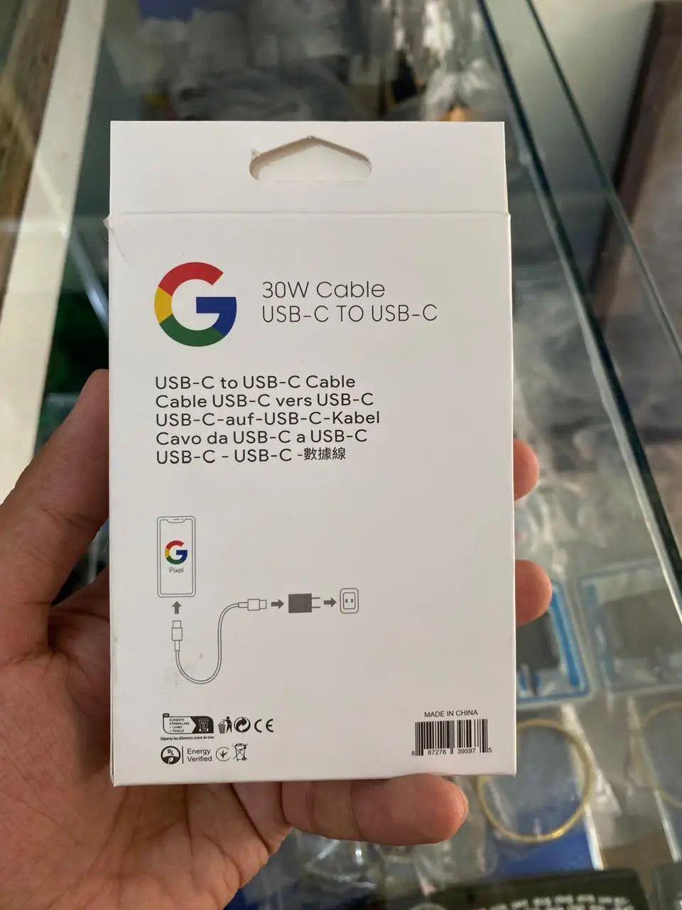Google Pixel Original 30W USB-C to USB-C Fast Charging Cable | Type-C Data & Charging Cabley