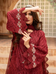Rukh - U2A Embroidered Premium Lawn Suit - 4 Pcs Set