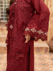 Rukh - U2A Embroidered Premium Lawn Suit - 4 Pcs Set