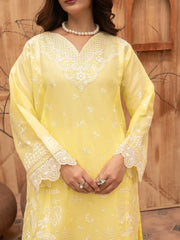 Ziya - U5A Stunning Lemon Embroidered Women's Stitched Suit - 3 Pcs Set
