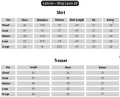 Lehran - U4B Women's Stitched Embroidered Lawn Suit - 3 Pcs In Black