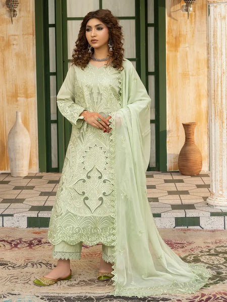 Zarar - U1B Women's Stitched Embroidered Lawn Suit - 4 Pcs