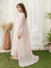 Ziya - U5B Stunning Embroidered Lawn Suit for Women - 3 Pcs Set in Beige