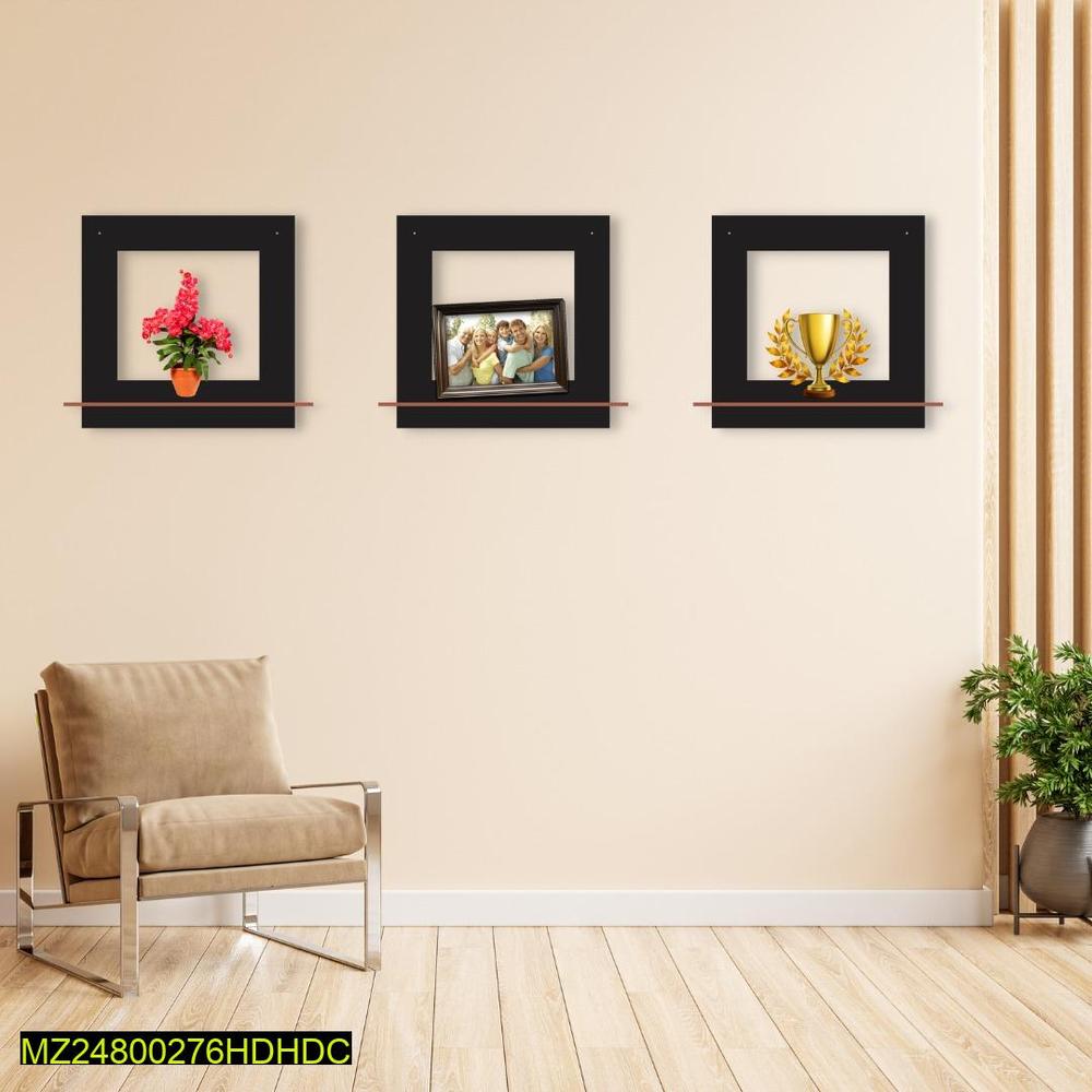 Square Wall Shelves Set of 3 for Home Decor