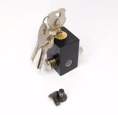 Stainless Steel Black Handle Key Lock with 3 Keys