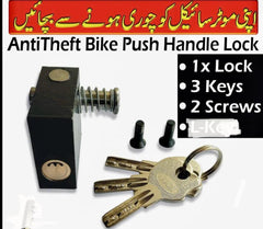 Stainless Steel Black Handle Key Lock with 3 Keys