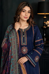 Kaifiyat 3 Pcs Stitched Women's Embroidered Lawn Suit