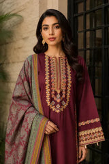 Nargis 3 Pcs Stitched Women's Embroidered Lawn Suit