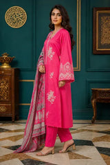 Bahar-e-Naaz 3 Pcs Stitched Women's Embroidered Lawn Suit