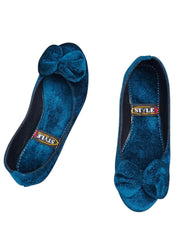 Blue Bow Flat Shoes for Women Pakistan