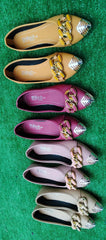 Beige Synthetic Leather Fancy Pumps for Women