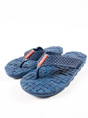 Blue Woven Rubber Slippers for Hot Pakistani Summer