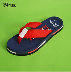 Men Casual Flip Flops Blue Red PU Leather Size 39-45