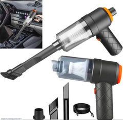 Portable Car Vacuum Black 6" ABS Dust Remover