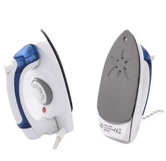 Portable Steam Iron White Blue 700W Ceramic Soleplate