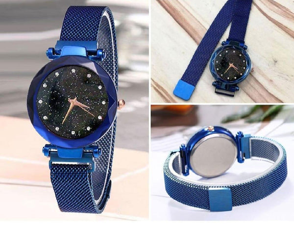 Stylish Starry Sky Watch for Women Stainless Steel