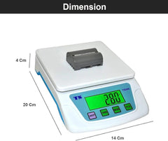 Kitchen Scale 6kg Digital White Blue Easy Use
