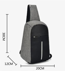 Smart Crossbody Bag with USB Charging & Anti-Theft Design