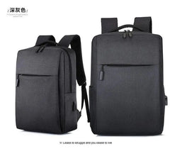 Black Laptop Backpack for Men Women, Nylon, Water Resistant, Adjustable Straps