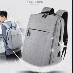 Black Laptop Backpack for Men Women, Nylon, Water Resistant, Adjustable Straps