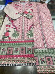 Pink Digital Print Lawn 2-Piece Kurta Set