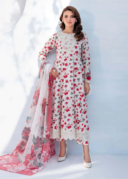 LAWAN 3P Floral Embroidered Kurta Set