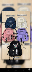 Casual Backpack with transparent pocket