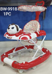 Baby Walker with Dog Face, Purple Floral, 8 Wheels