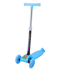 Blue Kids Scooter with Adjustable Handle & Glow Wheels