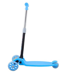 Blue Kids Scooter with Adjustable Handle & Glow Wheels