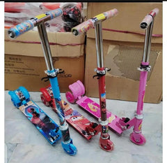 Pink Character Scooty For Kids Metal Durable