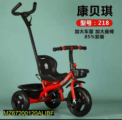 Blue Kids Tricycle with Front Basket & Seat