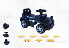 Kids Riding Jeep Toy Black 2-4Yrs Safe Durable