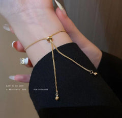Gold Plated Flower Charm Bracelet for Women