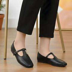 Women's Black Rexine Fancy Formal Shoes Size 36-41