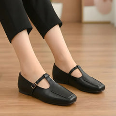 Women's Black Rexine Fancy Formal Shoes Size 36-41