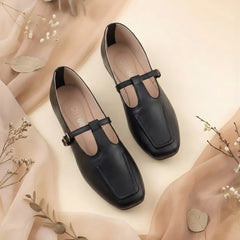 Women's Black Rexine Fancy Formal Shoes Size 36-41