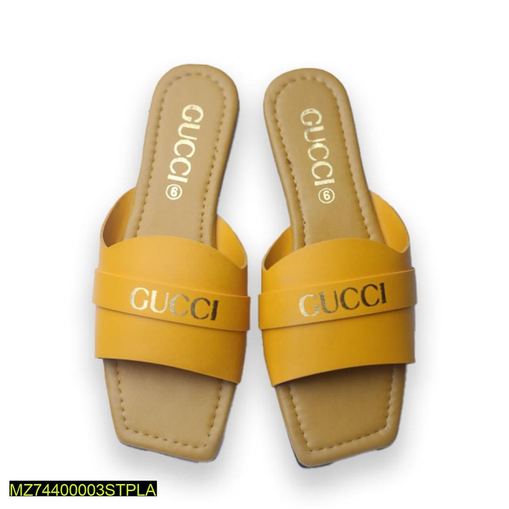 Women's Rexine Flat Shoes Mustard Yellow Waterproof