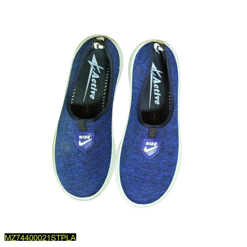 Women's Blue Rexine Slip-On Casual Pumps Size 8