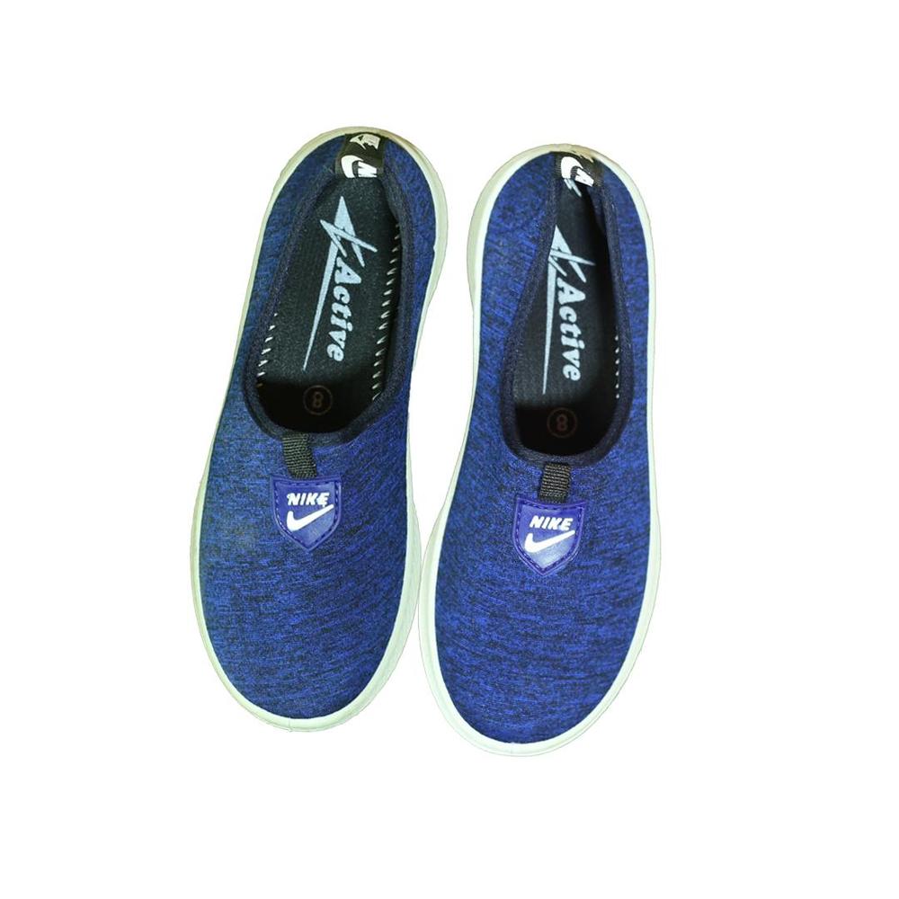 Women's Blue Rexine Slip-On Casual Pumps Size 8