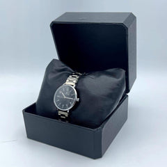 Women's Stainless Steel Analogue Watch Black Dial