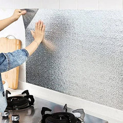 Silver Foil | Marble Sheet Sticker 40x200cm | Waterproof Self-Adhesive PVC Wallpaper for Furniture Walls