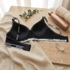 Premium Women’s Seamless Wireless Padded Sports Bra | Soft & Stretchable Everyday Comfort Bra with 'SPORT' Elastic Band