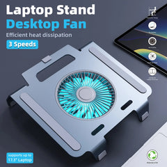 New Aluminum Fan Laptop Bracket with Blue Light
