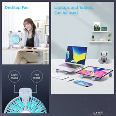 New Aluminum Fan Laptop Bracket with Blue Light