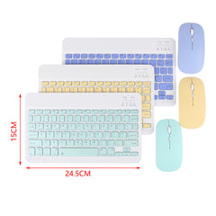 Wireless Bluetooth Keyboard Mouse Set 7x10 Inch Multi Color