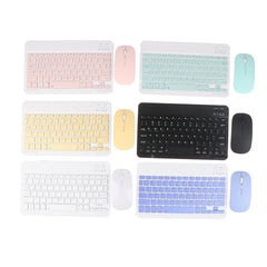 Wireless Bluetooth Keyboard Mouse Set 7x10 Inch Multi Color